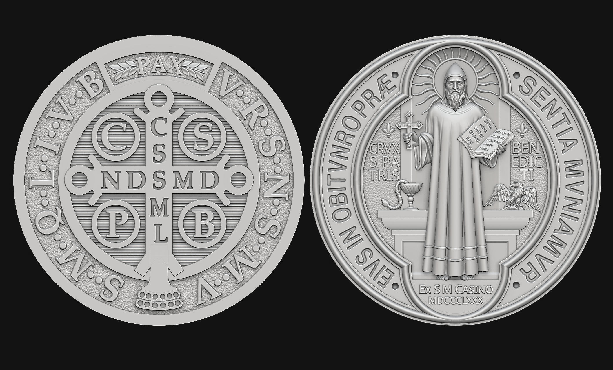 santo benedicto medalla diseño D Mito D