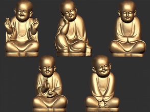 0130 monjes modelo colección 3d impresión in escultura 3dexport buda budda budismo cabeza religioso tibetano tíbet india nepal bronce personaje humano hombre arte esculturas judío meditación deidad estatua 3d print model - Mito3D