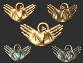 0133 angle hand pendant ready 3d print jewell jewels jewellery jewelery gesture woman printable gold silver cnc 3dprintable angles baby hands sign human handposition 3d print model - Mito3D