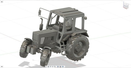 1-43 tractor model 3d print in automotive 3dexport scale transport 3d print model - Mito3D