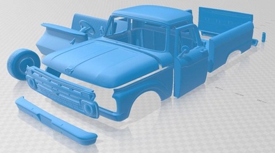 100 1966 imprimível carro fenda escalextrico Tamiya rc miniz passatempo micro rastejante 3d print model - Mito3D