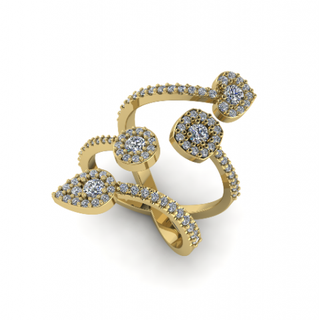 100 anel mulheres argolas solitário esterlina imprimível diamante platina brilhante Casamento noivado jóia jóias prata joalheria delicado luz ouro branco 3d print model - Mito3D