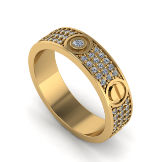103 bague anneaux solitaire sterling imprimable diamant platine brillant mariage engagement bijou bijoux argent délicat lumière or blanc 3d print model - Mito3D