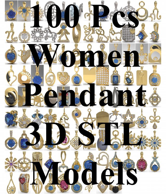 108 pcs 3d stl model women pendant printer print in necklaces 3dexport pendants jewelry jewellery jewel 3dprint 3dm 3dmodeling stl-file stlmodel stl-obj obj fbx-model 3D print model - Mito3D