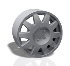 10 raggi rim - stampa modello 3d di pneumatico la ruota auto gara racing rally sport l'ottimizzazione hobby il fai da te automotive 3d print model - Mito3D