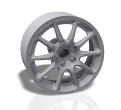 10 rayons de la jante - modèle d'impression 3d pour imprimer le roue des pneus voiture rechange course réglage passe-temps bricolage l'automobile correctif tresse 3d print model - Mito3D