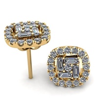 10 viga brincos pronto 3d impressão earrings earrings3dm design stl diamantes joalheria 3d print model - Mito3D