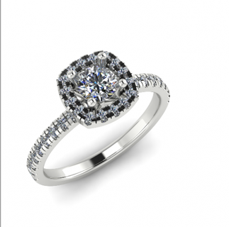 119 bague anneaux solitaire sterling imprimable diamant platine brillant mariage engagement bijou bijoux argent délicat lumière or blanc 3d print model - Mito3D