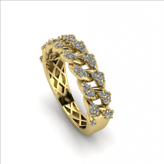 122ring anneaux solitaire sterling imprimable diamant bague platine brillant mariage engagement bijou bijoux argent délicat lumière or blanc 3d print model - Mito3D