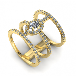 125 donna bellissimo squillare anelli solitario sterlina stampabile diamante platino brillante nozze Fidanzamento gioiello gioielleria argento delicato luce oro bianca 3d print model - Mito3D