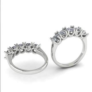136 anel mulheres argolas solitário esterlina imprimível diamante platina brilhante Casamento noivado jóia jóias prata joalheria delicado luz ouro branco 3d print model - Mito3D