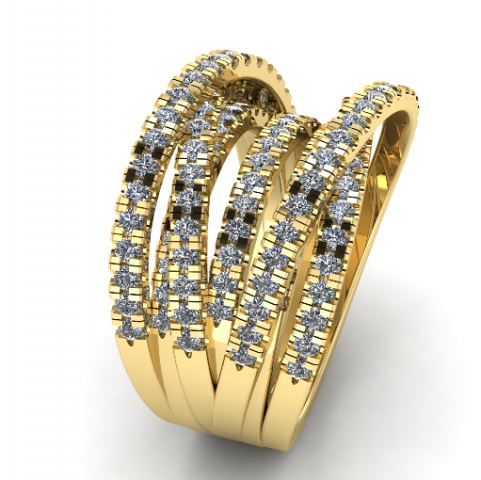 143 bague femmes anneaux solitaire sterling imprimable diamant platine brillant mariage engagement bijou bijoux argent délicat lumière or blanc 3D print model - Mito3D