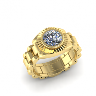 152 anillo hombres anillos solitario libra esterlina imprimible diamante platino brillante Boda compromiso joya joyería plata delicado ligero oro blanco 3d print model - Mito3D