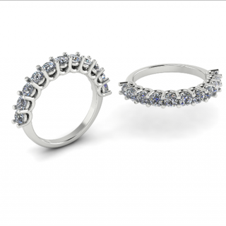 156 bague anneaux solitaire sterling imprimable diamant platine brillant mariage engagement bijou bijoux argent délicat lumière or blanc 3d print model - Mito3D