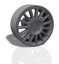 15 les rayons de la jante - modèle d'impression 3d pour imprimer le des pneus roue voiture réglage fente l'échelle passe-temps bricolage l'automobile 3d print model - Mito3D