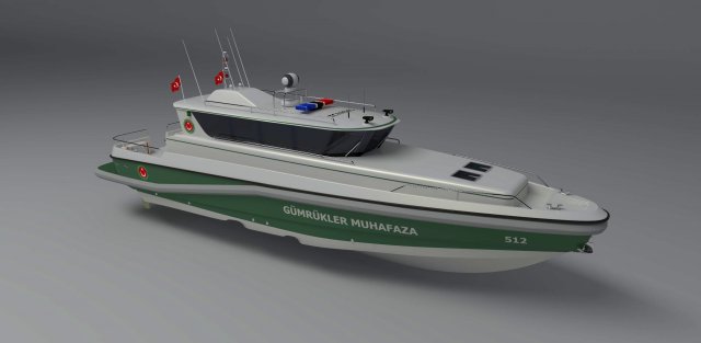 16m côte garde bateau 3d modèle in patrouille 3dexport yacht navire mer carbone fibre 3D print model - Mito3D