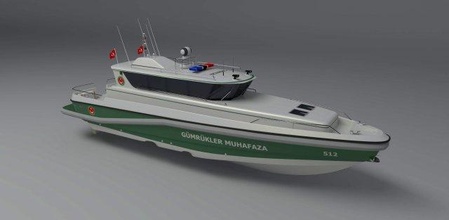 16m küste bewachen boot 3d modell patrouillieren 3dexport yacht schiff meer kohlenstoff ballaststoff 3d print model - Mito3D
