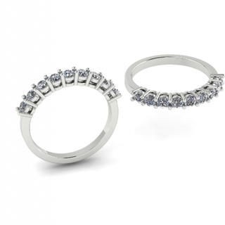 170 bague anneaux solitaire sterling imprimable diamant platine brillant mariage engagement bijou bijoux argent délicat lumière or blanc 3d print model - Mito3D