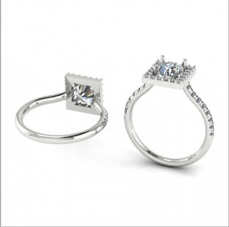 178 anillo mujer anillos solitario libra esterlina imprimible diamante platino brillante Boda compromiso joya joyería plata delicado ligero oro blanco 3d print model - Mito3D