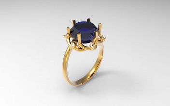 17ov 01 07r Juwel ring 3d print model - Mito3D