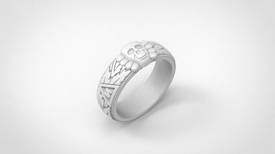 17ov 01 11r jewel ring 3d print model - Mito3D