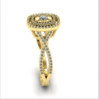 180 hermoso anillo regalo mujer anillos solitario libra esterlina imprimible diamante platino brillante Boda compromiso joya joyería plata delicado ligero oro blanco 3d print model - Mito3D