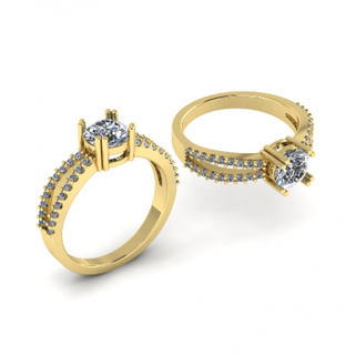 191 anillo mujer anillos solitario libra esterlina imprimible diamante platino brillante Boda compromiso joya joyería plata delicado ligero oro blanco 3d print model - Mito3D