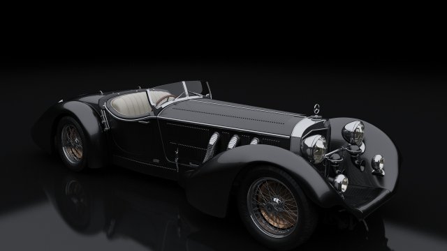 1930 mercedes benz ss roadster 3d model in classic cars 3dexport sport racing wheel automotive detailed 3D print model - Mito3D