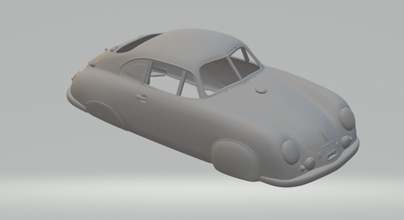 1951 porsche 356 sl 3d impresión modelo in vehículo 3dexport fundido presión slot car tragamonedas espacio coche vehiculo caliente ruedas calientes rc 3d print model - Mito3D