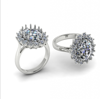 195 hermoso anillo mujer anillos solitario libra esterlina imprimible diamante platino brillante Boda compromiso joya joyería plata delicado ligero oro blanco 3d print model - Mito3D
