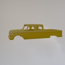 1966 clásico americano recoger tripulación taxi radio controlar espacio coche vehiculo vehículo tragamonedas rc rc4wd 3d print model - Mito3D