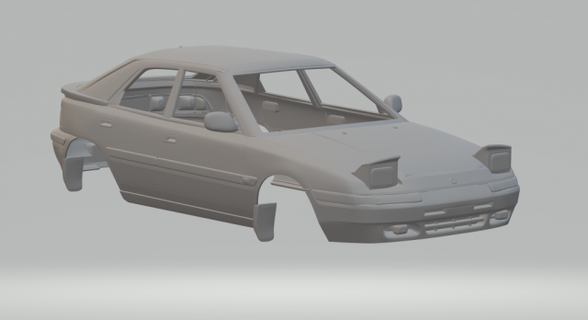 1990 mazda asina 323f vehículo fundido presión tragamonedas ruedas calientes miniaturas espacio impresión impreso caliente 3d print model - Mito3D