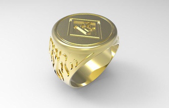 1 evro anneau de l'anneau 3d print model - Mito3D
