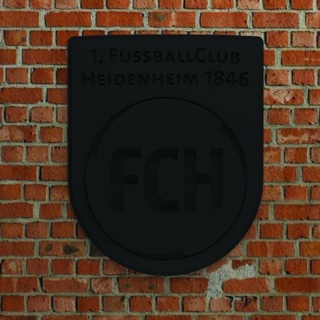 1 fc Heidenheim logo panneaux logos Football Allemagne L'Europe objectif équipe 3d print model - Mito3D