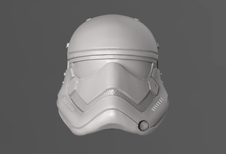 1st trooper helmet fan art 3d print model in coins badges 3dexport firstorder stormtrooper starwars jedi vader miniatures 3d print model - Mito3D