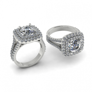 201 anillo mujer anillos solitario libra esterlina imprimible diamante platino brillante Boda compromiso joya joyería plata delicado ligero oro blanco 3d print model - Mito3D