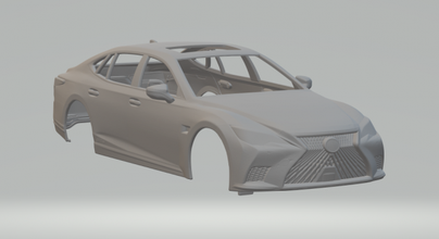 2022 Lexus ls500h estiramiento facial fundido presión ruedas calientes espacio tragamonedas slot car caliente juguetes coche vehiculo 3dpirnt impresión imprimible 3d print model - Mito3D