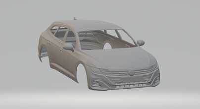 2022 volkswagen arteon çekim fren 3d yazdır model in araç 3dexport döküm slot car slotcar yuva araba sıcak tekerlekler rc vagon passat golf gti r32 rline 3d print model - Mito3D