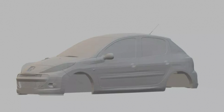 207 schiudere gratuito 3d stampa modello in veicolo 3dexport ruote pressofuso hotwheels slotcar fessura macchina caldo tamya 3d print model - Mito3D