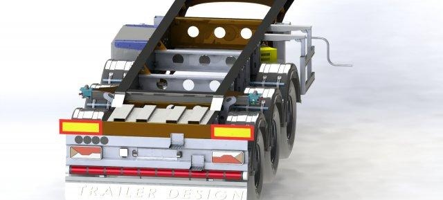 20ft container trailer engineering wabco ebs adr axle 3d print model - Mito3D