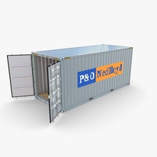 20ft shipping container po nedlloyd v1 3d model in containers 3dexport cargo foot twenty sea box industrial ship crate interior dock 3d print model - Mito3D