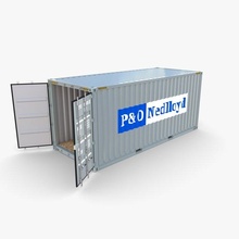 20ft shipping container po nedlloyd v2 3d model in containers 3dexport cargo foot twenty sea box industrial ship crate interior dock 3d print model - Mito3D