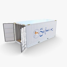 20ft shipping container safmarine v1 cargo foot sea box industrial ship crate interior dock 3d print model - Mito3D