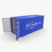 20ft shipping container safmarine v2 cargo foot sea box industrial ship crate interior dock 3d print model - Mito3D