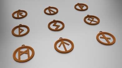25 norse rune pendants 3d print model in 3dexport pendant jewelry fashion collection 3d print model - Mito3D