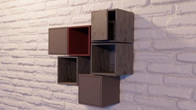 25 türleri Meydan raflar Ikea mobilya kitaplıklar Odun randevu blender 3d ofis dolap 3d print model - Mito3D