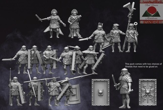 28mm ei romano legionari 3d stampa modello in figurine 3dexport roma romani legione legionario antichi miniature 3d print model - Mito3D
