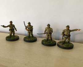 28mm ija imperial japanese army paratrooper officers multi pose 3d print model in figurines 3dexport japan ww2 war paratroopers bolt action chain command infantry miniatures 3d print model - Mito3D