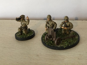 28mm japanese type 92 infantry ija paratrooper artillery crew ww2 3d print model in figurines 3dexport imperial army japan war paratroopers bolt action chain command 3d print model - Mito3D