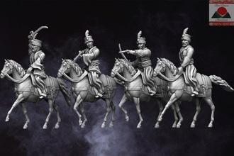 28mm napoleonic mamluk cavalry 3d print model in figurines 3dexport napoleon ottoman empire turkey turkish wargaming miniatures 3d print model - Mito3D